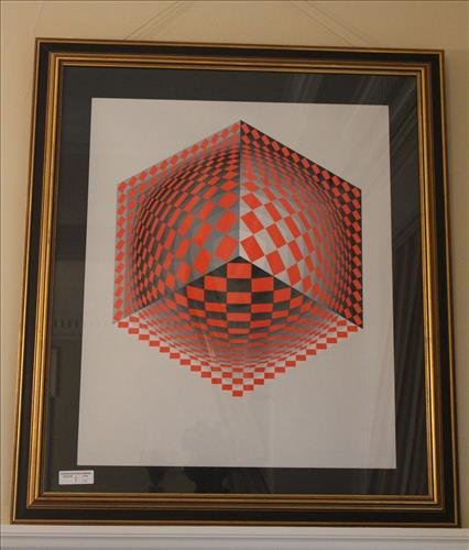Victor Vasarely Olympic Sphere, original serigraph (1 of 2)
