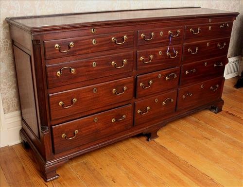 English mule chest with quarter columns (1 of 3)