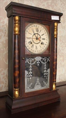 Empire style calendar clock by Columbus (1 of 3)