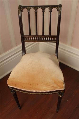 Louis XVI style vanity chair with gilt bronze (1 of 3)