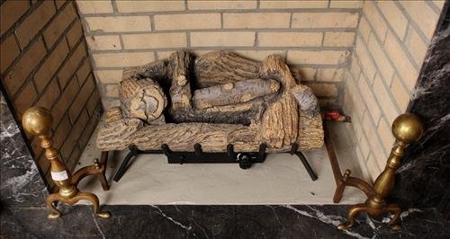 Matched pair of brass andirons (1 of 1)