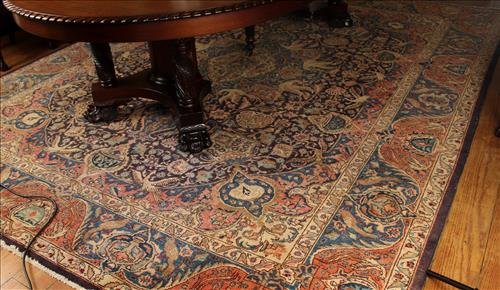 Antique Persian Rug, blue and mauve (1 of 3)