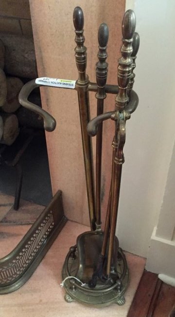 Brass 4 piece fireplace set (1 of 1)