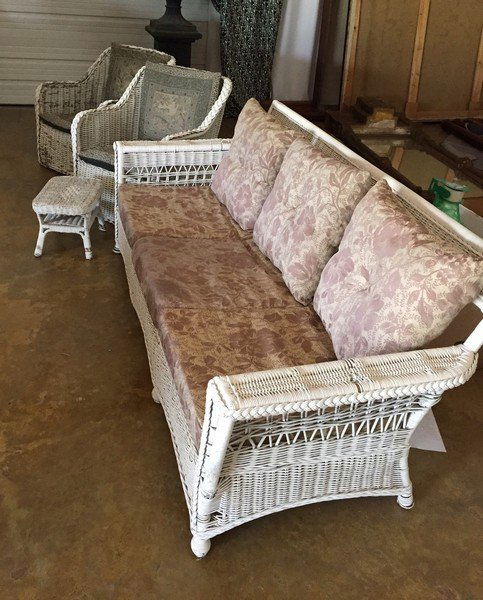 3 piece antique wicker, 2 chairs and 1 sofa (1 of 1)