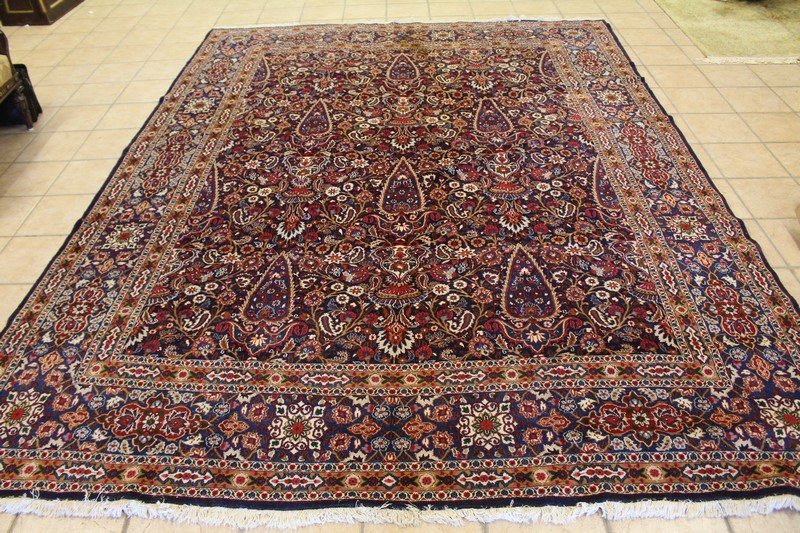 Signed Persian oriental rug, 9 ft. 7 in. x 12 ft. 8 in. (1 of 4)
