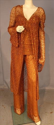3 pc. Gold pant suit worn on stage Houston (1 of 5)