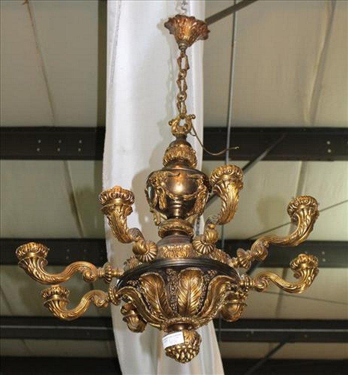 Very Heavy Bronze 8 light hanging fixture (1 of 3)