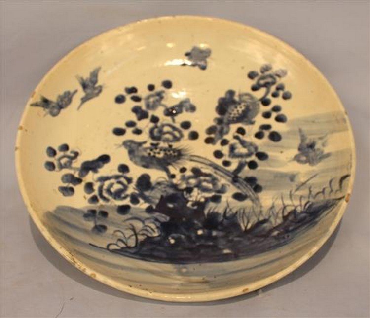 Large Chinese canton charger, 16 in. R. (1 of 3)