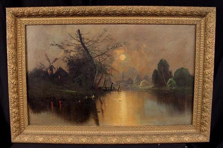 Impressionist painting, ca. 1880, 28 x 42 (1 of 3)