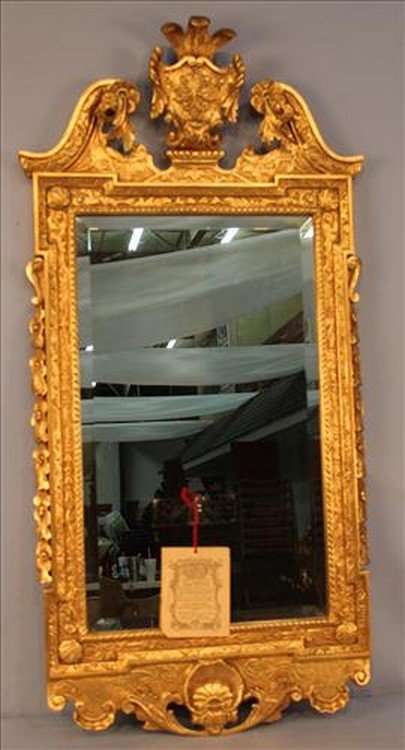 Decorator Chippendale gold gilded hanging mirror (1 of 3)