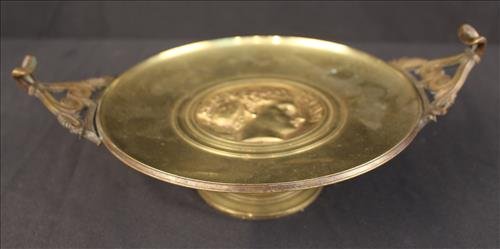 Bronze Victorian card receiver, 4 in. T, 12 in. W (1 of 3)