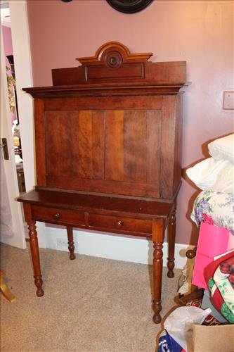 Walnut Victorian plantation desk with fitted interior (1 of 2)