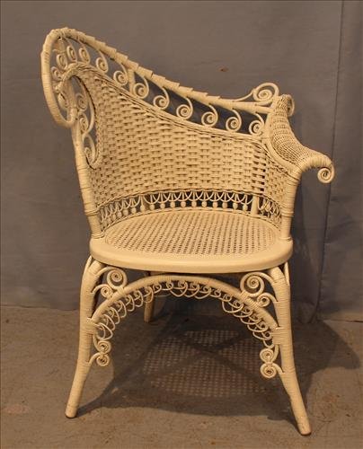 Antique wicker studio chair in excellent condition (1 of 2)