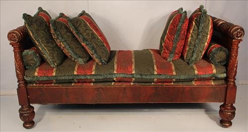 Period mahogany Empire daybed (1 of 4)