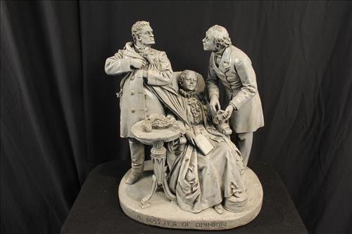 Chalk statue, Mother of Opinion by John Rogers (1 of 4)