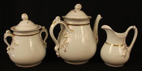 3 pc. Old Paris tea service  from Annandale Mansion (1 of 2)