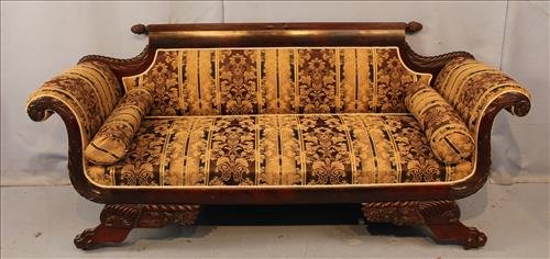 Mahogany Federal sofa with claw feet (1 of 2)