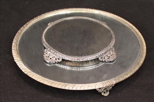 2 piece silver over copper plateau mirrors, Lg. is 15 (1 of 3)