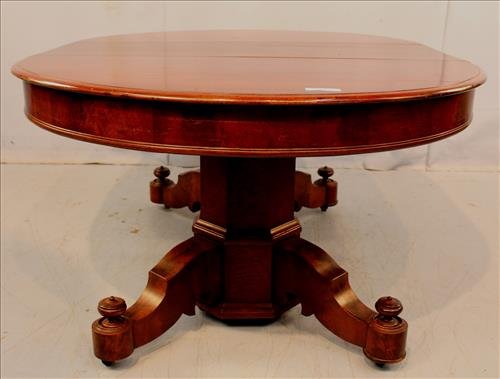 Solid mahogany Empire stretch dining table (1 of 5)