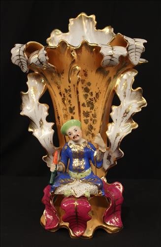 Rare Old Paris single vase with Chinese man (1 of 3)