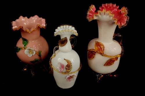 3 piece group of Stevens & Williams art glass, all with (1 of 3)