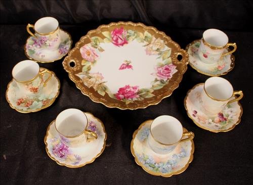 13 piece miscellaneous hand painted Limoges items (1 of 2)