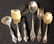 Six sterling silver serving pieces