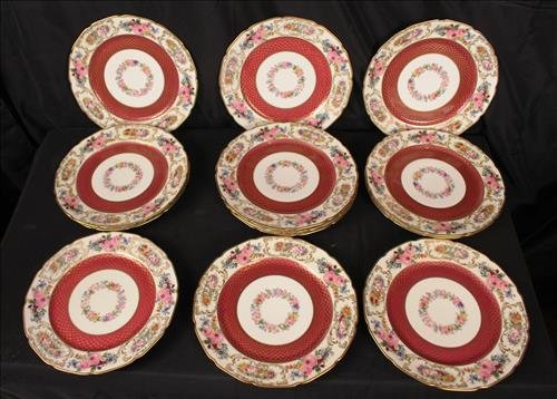 Set of 13 Limoges dinner plates, 11 in dia. (1 of 6)