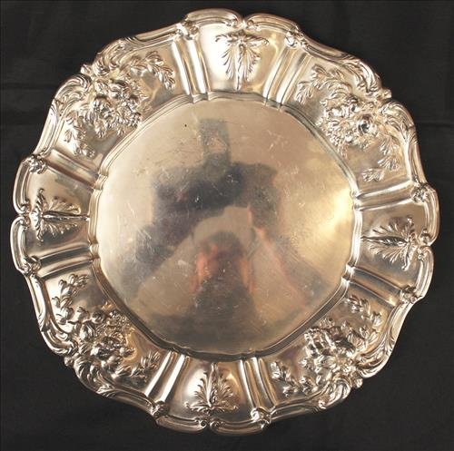 Francis 1st  sterling silver tray, 11 in dia. (1 of 2)