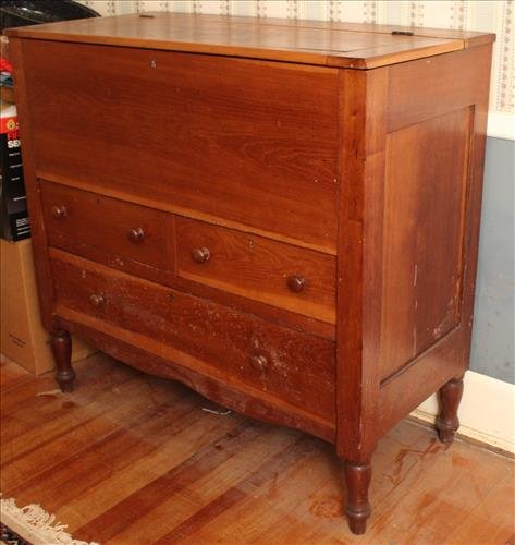 Solid cherry Louisiana sugar chest, 41 in. T, 43 in. W. (1 of 7)
