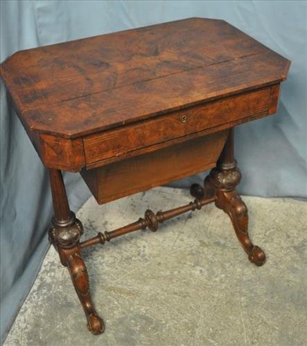 Victorian sewing stand, 28 in. T, 8 in. D, 27 in. W. (1 of 3)