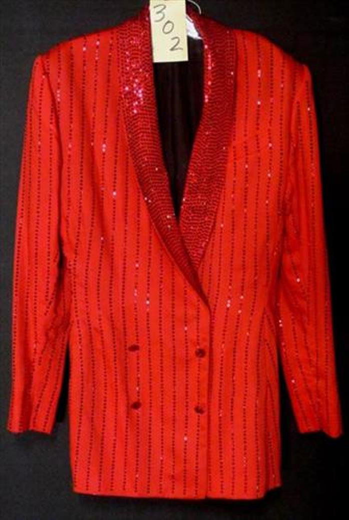 Red beaded jacket worn by late Whitney Houston (1 of 1)