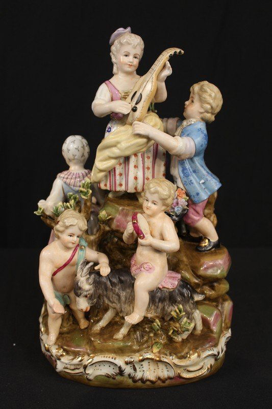 Large German porcelain figural centerpiece (1 of 4)