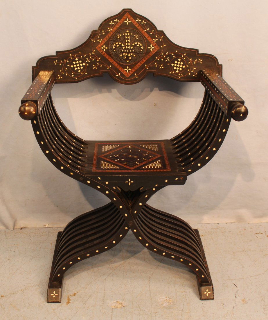 Very unusual saddle chair signed Giovanni Bacci (1 of 4)