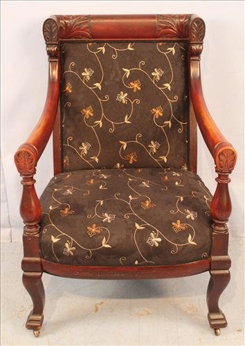 Solid mahogany Empire Revival arm chair (1 of 3)