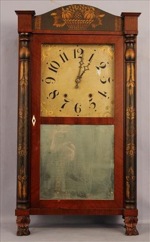 Early Federal mantle clock, ca. 1810, 34 in. T, (1 of 6)