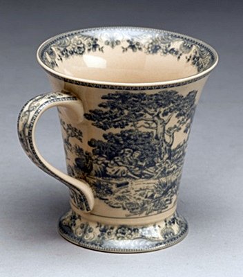 Mug (56017-4800D ): Porcelain, Transferware Dimensions : 4.00H 5.25W 4.00D