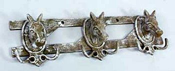 Horse rack (35703): Cast Iron, Wall Décor Dimensions : 4.50H 15.00W 1.00D