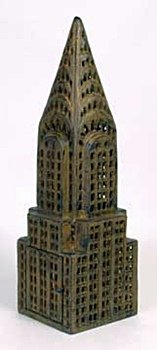 Chrysler Building cast iron lantern (35352): Cast Iron, Lanterns & Candle Holders Dimensions : 16.00H 5.00W 5.00D