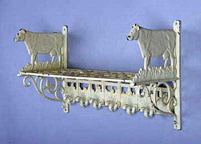 Cow wall shelf (35485): Cast Iron, Wall Décor Dimensions : 11.50H 18.00W 8.00D