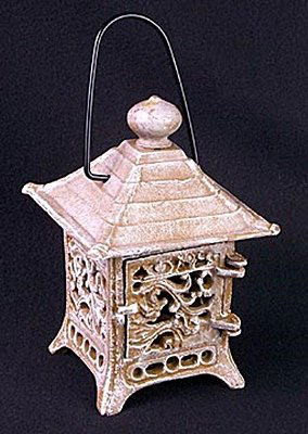 Cast Iron Lantern (13861): Cast Iron, Lanterns & Candle Holders Dimensions : 6.50H 4.50W 4.50D