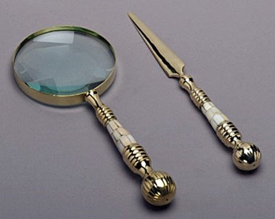 Magnifying glass & letter opener set (52083): Collectibles, Magnifying Glass Dimensions : 1.00H 1.00W 10.00D