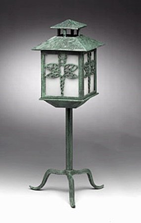 Dragonfly Lantern (13947): Cast Iron, Lanterns & Candle Holders Dimensions : 26.00H 8.00W 8.00D