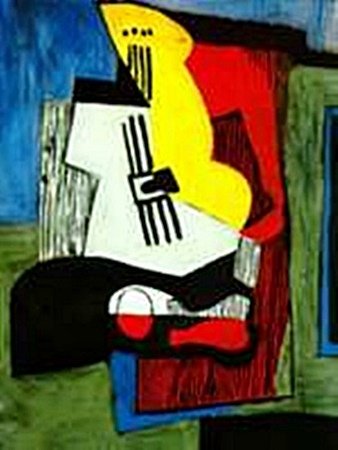 Still life with guitar-Collection Domaine Picasso: Signed from the Collection Domaine Picasso, We can have it framed at an additional cost email us before the auction is over.