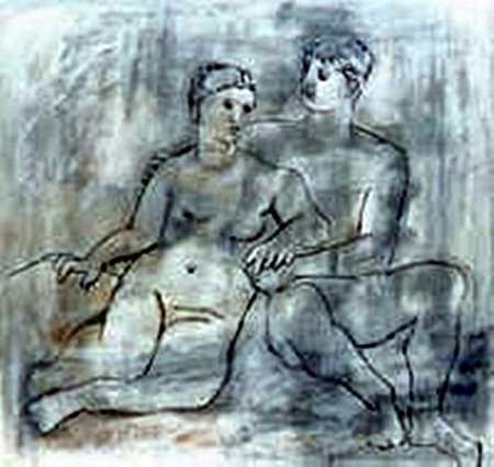 The Lovers-Collection Domaine Picasso: Signed from the Collection Domaine Picasso, We can have it framed at an additional cost email us before the auction is over.