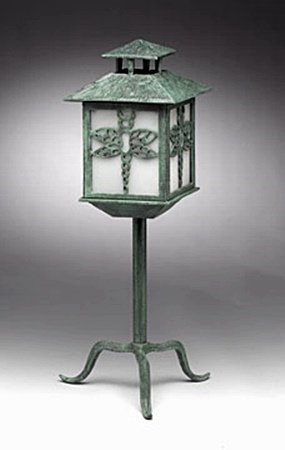 Dragonfly Lantern (13947): Cast Iron, Lanterns & Candle Holders Dimensions : 26.00H 8.00W 8.00D