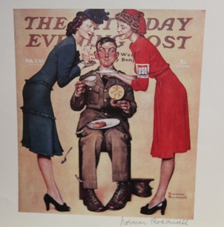 Original Lithograph by Norman Rockwell: Original Lithograph, Pencil Signed by the Artist, Approximately 14 x 11 In.