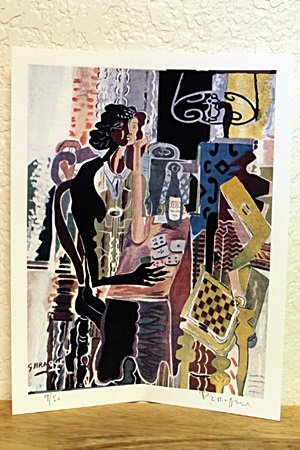 " Game Of Cards " By Braque. (CC): Lovely Limited Edition Lithograph By George Braque. Georges Braque was a 20th century French painter who invented Cubism with Pablo Picasso. Along with Cubism, Braque used the styles of Impressionism,