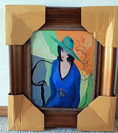 Original Painting By Itzchak Tarkay: Original Painting, Acrylic Paint on Canvas, Framed, Signed by the artist, Approximately 31 x 27 In.