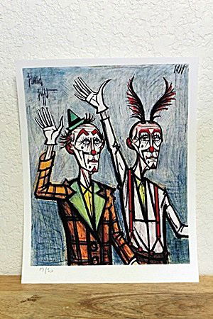 "Good Bye For Now" By Bernard Buffet.(CC): Amazing Lithograph By Bernard Buffet. The French painter and graphic artist Bernard Buffet was born in Paris on July 10, 1929. The numerous self-portraits play an important role in his oeuvre. Besides